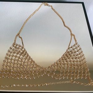 Windsor rhinestone chain bralette